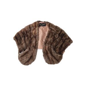 Vintage Fur Cape/Bolero - The Marie Antoinelle Austin, Texas, Brown Fur, OLD!
